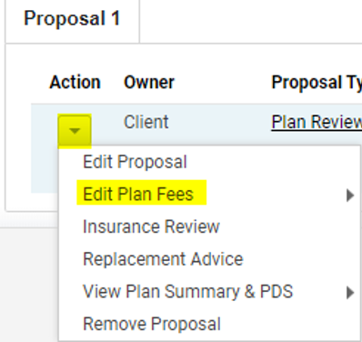 Edit Plan Fees
