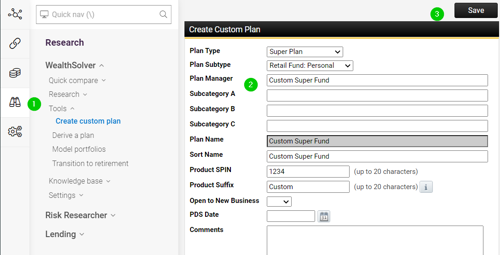 Custom Plan