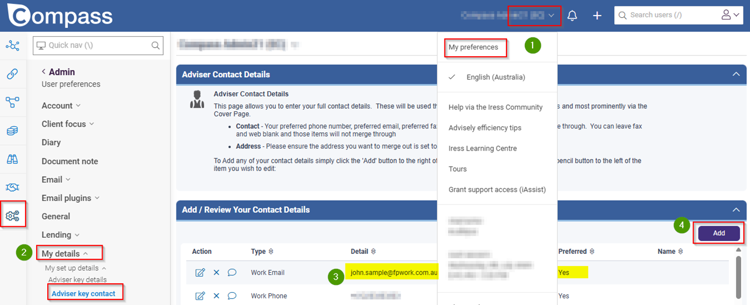 Xplan Email Preferences