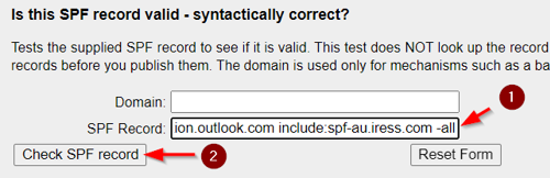 SPF record check